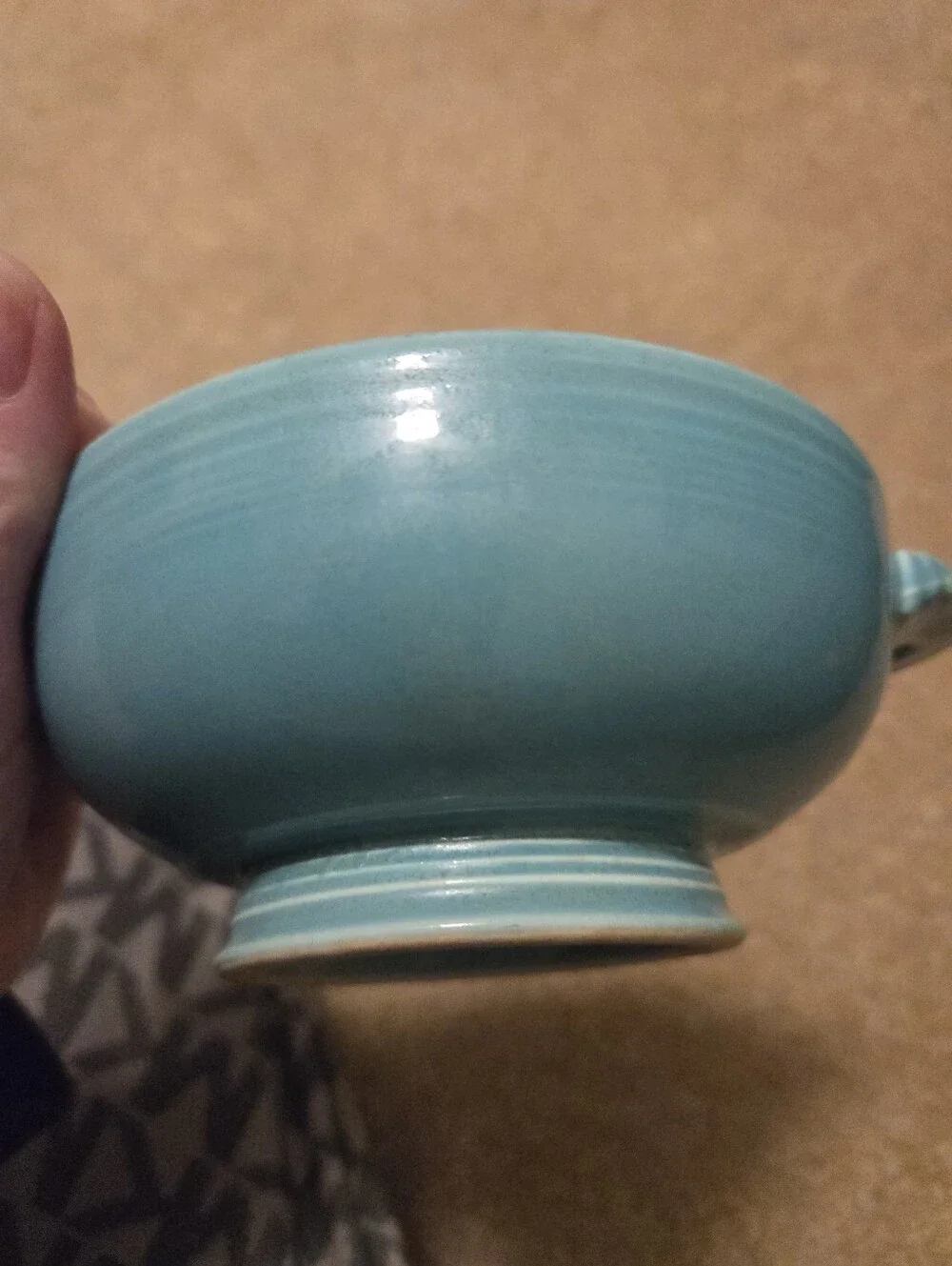Fiesta Ware Cobalt Blue And Turquoise CREAM SOUP Bowls